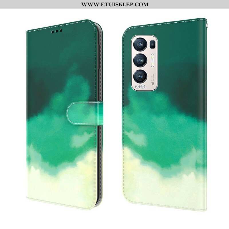 Etui Folio do Oppo Find X3 Neo Streszczenie Kolorowe